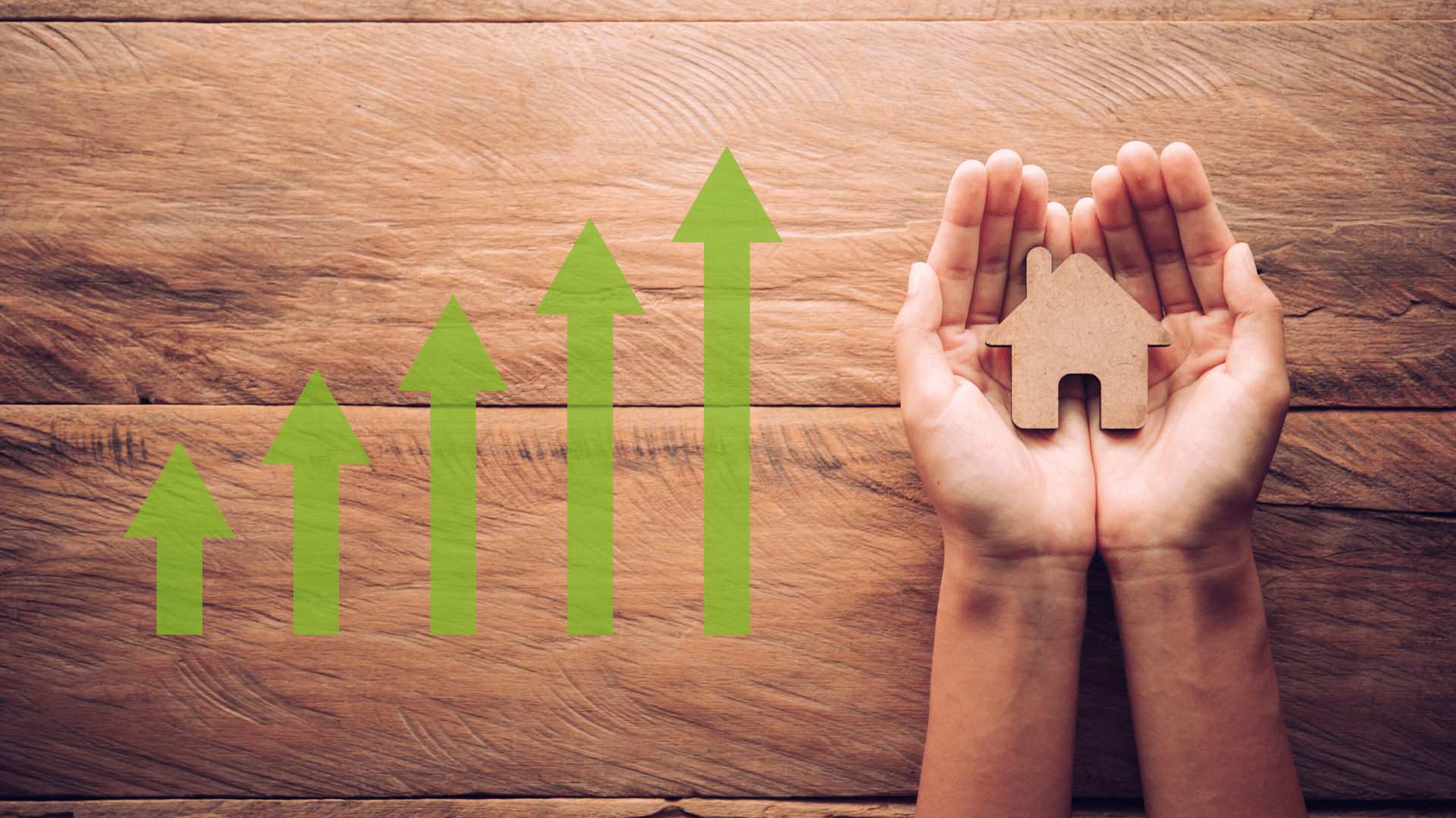 housing increase shown with an upwards-trend graph