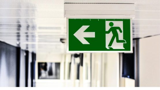 Green Emergency Fire Sign